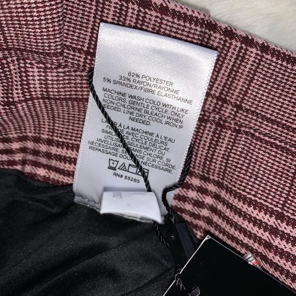 NWT {EXPRESS} High Waist Plaid Pull-On Ankle Pants - Picture 10 of 13